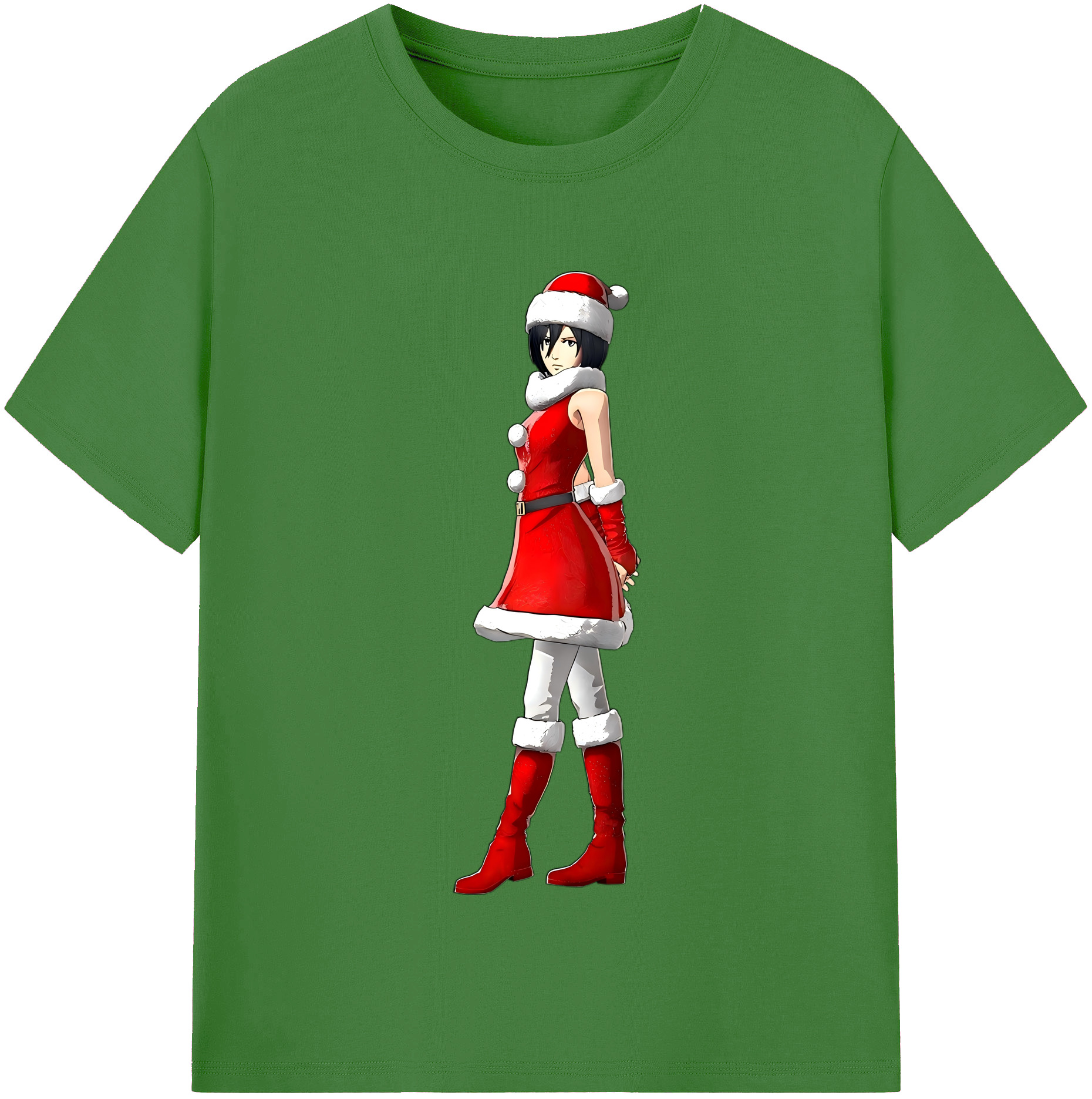 （画像用） 進撃の巨人 ミカサ·アッカーマン Attack on Titan Mikasa Ackerman レディースカジュアルプリントTシャツ（綿100％）
